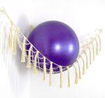Diocos Exercise Ball Holder Yoga Ball Rack Corner Hanging Storage Net or Hammock for Fitness Ball Balance Ball Organizer Pregnancy Stability Ball Swiss Balance Ball for Yoga Studio and Gym