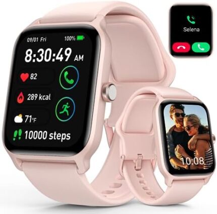 7-Days Battery Life, Bluetooth Smart Watch for Women, iPhone Android Phone Compatible, Waterproof Fitness Tracker Smartwatch with Call, Alexa Voice, Heart Rate, Blood Oxygen, Sleep Monitor 1.8 inch