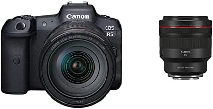 Canon EOS R5 Full-Frame Mirrorless Camera w/ RF24-105mm F4 L is USM Lens Kit - 8K Video, 45 Megapixel Full-Frame CMOS Sensor, DIGIC X Image Processor, Up to 12 fps Mechanical Shutter (Body + Lens)