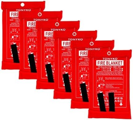 TONYKO Emergency Fire Blankets, Flame Retardant Protection and Heat Insulation Designed for Kitchen,Fireplace,Grill,Car,Camping