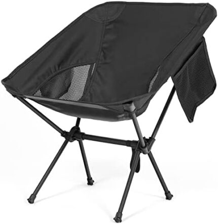 LUBBYGIM Camping Chairs, Portable Camp Chairs, Lightweight Outdoor Chairs for Outdoor Camp, Travel, Beach, Picnic, Festival, Hiking, Backpacking, Supports 265Lbs - 1 Pack