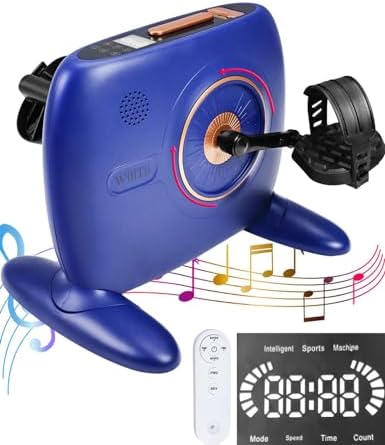 WillTii 2in1 Under Desk Elliptical & Under Desk Bike,[2023𝓝𝓮𝔀] 𝗔𝗜 𝗧𝗲𝗰𝗵 Ellipse Leg Exerciser for Seniors&Adults,Built-in Bluetooth, Remote Control, LCD Panel, Forward and Backward