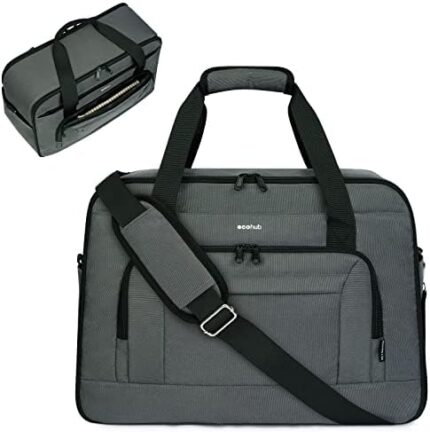 ECOHUB For Spirit Airlines Personal Item Bag 18x14x8 Travel Bag Travel essentials Weekender bags Gym Bag Tote Duffel bag Overnight Bags for Women Carry On luggage bags Gift for Men Hospital Bag Grey