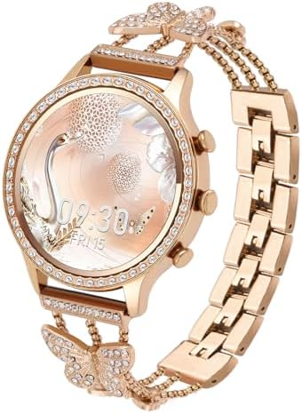 JENYNG Smart Watches for Women (Answer/Make Call) for Android iOS Phones 1.32" HD Full Touch Screen Fitness Tracker Heart Rate Sleep Monitoring AI Voice Control Pedometer Waterproof
