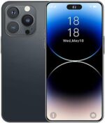 ExAchat A14 5G Unlocked Cell Phones, 6GB + 256GB, 8-Core, 6.82" HD Display Smartphone, Android 13.0, 6000 mAh,64MP + 24MP, Android Phones That Support Face/Fingerprint Recognition-Black