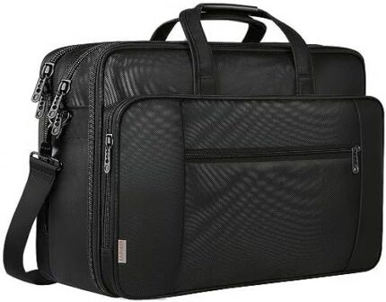 17 Inch Laptop Bag, Large Business Briefcase for Men Women, Taygeer Travel Laptop Case Shoulder Bag, Waterproof Expandable Computer Messenger Bag, Durable Carrying Case Fits 17in Laptop and Notebook