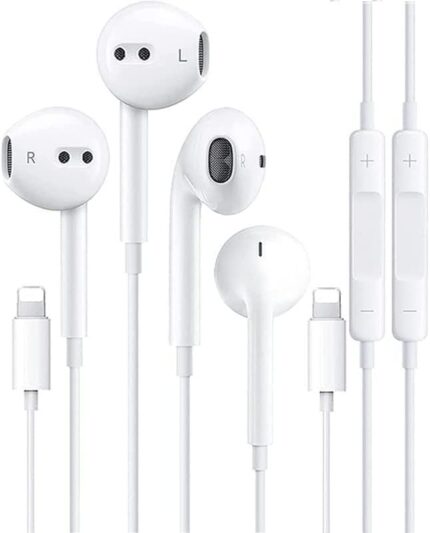 2 Pack Apple Earbuds for iPhone Headphones Wired Earphones (Built-in Microphone & Volume Control)[Apple MFi Certified] Noise Isolating Headsets for iPhone 14/13/12/11/XR/XS/X/8/Support All iOS System