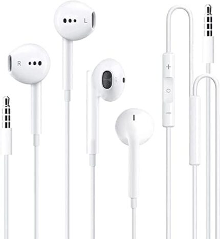 [2 Pack]iPhone Headphones [Apple MFi Certified] Apple Earbuds Wired with 3.5mm Earphones (Built-in Microphone & Volume Control) Compatible with iPhone/iPad/iPod/PC, MP3/4 and Other 3.5mm Jack Devices