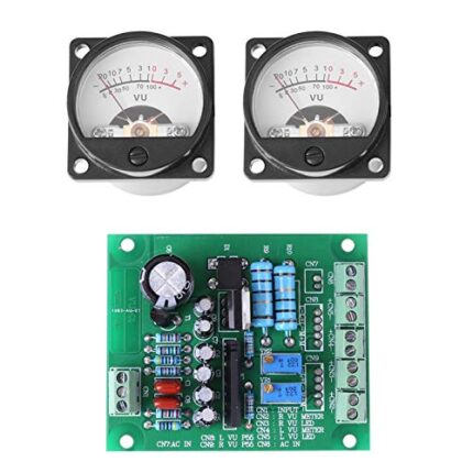 2 Pcs VU Meters Board, VU Meter Warm Back Light Recording + Audio Level Amp with Driver Board Support Two Level Meter Backlight Power Supply