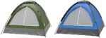 2-Person Camping Tent - Shelter with Rain Fly and Carrying Bag - Lightweight Outdoor Tent for Backpacking, Hiking, and Beach by Wakeman (Green)