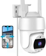 2K Security Camera Outdoor - 4MP 360° View WIFI Camera, IP66, Motion Detection&Siren, Auto Tracking, Two Way Talk, Pan Tile Color Night Vision, Outside 2.4g IP Cameras with Spotlight For Home Security