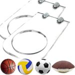 2PACK Ball Holder Display Rack Acrylic Wall Mount Ball Hanger Storage Stand Memorabilia Clear Shelf for Soccer Basketball Volleyball Rugby Football