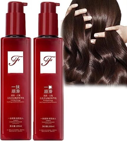 2PC-A Touch of Magic Hair Care, Magic Hair Care Serum, Hair Smoothing Leave-in Conditioner, Nourishing Hair Conditioner, Hair Treatment, Smoothing Hair Cream for Frizzy Hair
