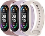 3 Pack Sport Bands for Mi Band 5 Bands & Mi Band 6 Bands, Soft Silicone Replacement Straps for Xiaomi Mi Band 5 & 6 Fitness Tracker