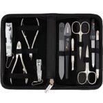 3 Swords Germany – manicure pedicure kit set with genuine leather case - Made in Solingen/Germany