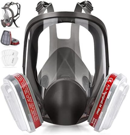 6800 Full Face Respirator Mask - Reusable Respirator mask, Gas Mask with 6001CN Activated Carbon Air Filter, Suitable for Painting, Dust, Epoxy resin, Chemicals, Organic Gas, Welding, Polishing