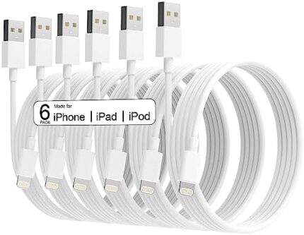 6Pack(3/3/6/6/6/9 FT) Original [Apple MFi Certified] iPhone Charger Fast Charging Lightning Cable iPhone Charger Cord Compatible iPhone 14/13/12/11 Pro Max/XS MAX/XR/XS/X/8/7 Plus iPad AirPods