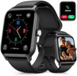 7-day Long Battery Life, Smart Watch for Women and Men, iPhone Android Compatible, Waterproof Fitness Tracker Smartwatch with Call, Alexa, Heart Rate/Spo2 Monitor, Sleep Tracker, 1.8 Inch (Black)