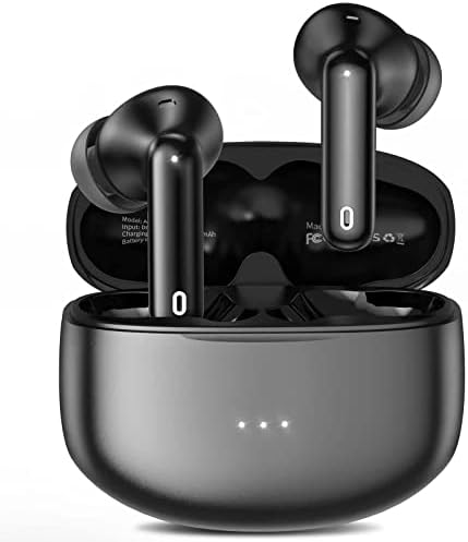 A40 Pro Wireless Earbuds, 50Hrs Playtime Bluetooth Earbuds Built in Noise Cancellation Mic with Charging Case, Headphones Stereo Sound, IPX7 Waterproof Ear buds for iPhone and Android