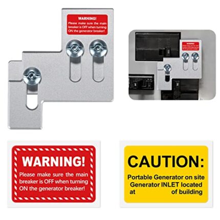 ACANORA Generator Interlock Kit for Square D QO or Homeline 100 or 125 Amp Panels, 3/4 to 7/8 Inches Spacing, Silver