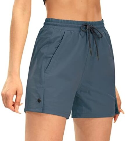 AFITNE Women's 4" Hiking Shorts Quick Dry Lightweight Outdoor Shorts Travel Athletic Golf Shorts with Pockets Water Resistant