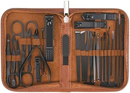 AFLHYJK Stainless Steel Nail Clipper Set Travel Grooming Kit Manicure & Pedicure Set Personal Care Tools