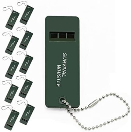 AIKESIWAY Tri-Band Outdoor Survival Whistle -（10 Pack） Perfect Camping & Emergency Whistle for Backpacking,Outdoor Camping Hiking, Boating, Hunting, Fishing,Kids Rescue Signaling
