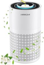 AIRROMI Air Purifiers for Bedroom Covers Up to 983 ft², Ultra Quite Air Purifier for Pets with Fragrance Sponge, H13 True HEPA 3-in-1 Filter Air Purifiers for Dust, Smoke, Odor, Dander, Pollen