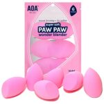 AOA Studio Collection Makeup Sponge Set Makeup Blender Latex Free and High-definition Set of 6 Makeup Blender For Powder Cream and Liquid, Super Soft Wonder Blender Beauty Cosmetic Beveled Shape (Pink)