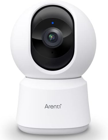 ARENTI 5ghz WiFi Security Camera Indoor, 4MP Plug-in Pet Dog Camera with Phone App, Baby Home Cam 2.4G/5G Dual-Band, AI Motion Detection, Auto Tracking, 2-Way Talk, Night Vision, Works with Alexa