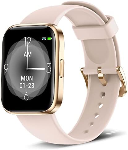 ASWEE Smart Watch Fitness Tracker with 24/7 Heart Rate, Blood Oxygen Blood Pressure and Sleep Monitor, 1.7'' Full Touch Screen 5 ATM Waterproof Smartwatch, Step Counter Watch for Women Men Kids