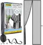 AUGO Magnetic Screen Door - Self Sealing, Heavy Duty, Hands Free Mesh Partition Keeps Bugs Out - Pet and Kid Friendly - Patent Pending Keep Open Feature - 36 Inch x 97 Inch