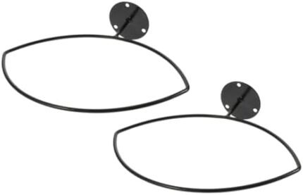 Abaodam 2Pcs Football Stand Storage Hangers Wall Basketball Hoop Metal Coat Hanger Household Basketball Mount Mini basketballs Football Holder Iron Sports Room Wall Decor Wall Ball Holder