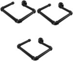 Abaodam 3 pcs Ball Rack Football Storage Rack Industrial Pipe Racks Wall Display Shelves Indoor Football Wall Storage Shelf Ball Wall Storage Rack Wall Bracket Water Pipe cast Iron