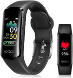 Activity Trackers and SmartWatches with Blood Pressure Monitor, Heart Rate Monitor Watch, Fitness Tracker Smart Watch, Body Temperature Sports Smart Watch with Blood Pressure, Blood Oxygen (Black)