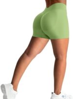 Adisputent Gym Shorts for Women Scrunch Butt Lifting Shorts V Cross Workout Shorts Seamless High Waisted Athletic Leggings