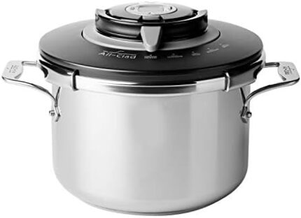 All-Clad PC8 Precision Stainless Steel Pressure Cooker Cookware, 8.4-Quart, Silver