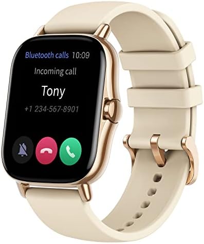 Amazfit GTS 2 Smart Watch for Women Android iPhone, Bluetooth Phone Call, Built-in Alexa & GPS, Fitness Watch with 90 Sports Modes, Blood Oxygen Heart Rate Tracker, 5 ATM Water Resistant, Gold