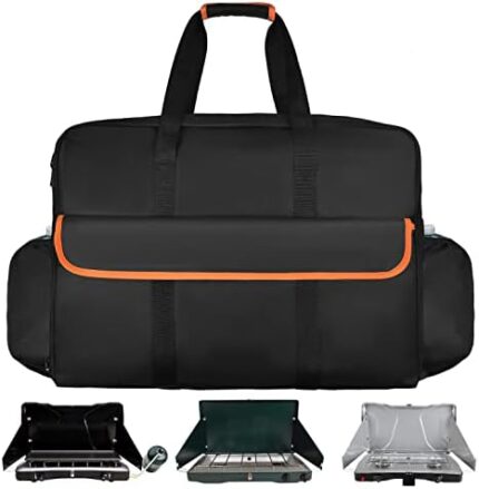 Amerbro Coleman Stove Carry Case - Coleman Stove Bag for Coleman Camping Stove 2 Burner Stove & Camp Chef Everest 2 Burner Stove - 24.5 x 6.8 x 17.7in