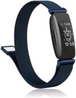Amzpas bands Compatible for Fitbit Inspire 2 Bands Women Men, Stainless Steel Mesh Loop Adjustable Magnetic Wristband Replacement Strap for Fitbit Inspire 2 / Inspire HR/Inspire Fitness Tracker