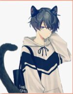 Anime Cat Boy Notebook: notrbook for boys and men who loves anime boys | Wide Ruled Notebook