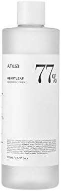 Anua Heartleaf 77% Soothing Toner I pH 5.5 Skin Trouble Care, Calming Skin, Refreshing, Purifying (500ml / 16.9 fl.oz.)