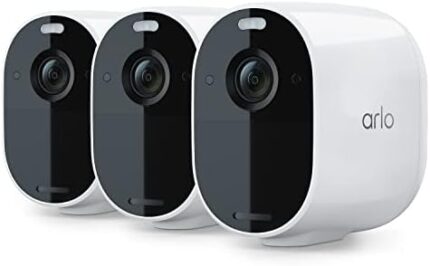 Arlo Essential Spotlight Camera - 3 Pack - Wireless Security, 1080p Video, Color Night Vision, 2 Way Audio, Wire-Free, Direct to WiFi No Hub Needed, Works with Alexa, White - VMC2330