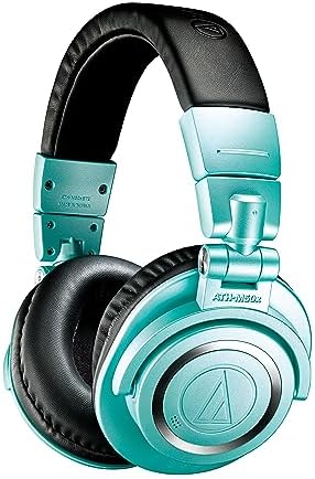Audio-Technica ATH-M50xBT2IB Wireless Over-Ear Headphones, Ice Blue