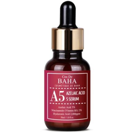 Azelaic Acid 5% Facial Serum with Niacinamide - Fast Rosacea Skin Care Product + Reduce Cystic Acne Scar + Redness Relief Face + Pimple Pigmentation Blackhead, 1 Fl Oz (30ml) (5% Azelaic Acid)