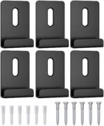 BAGTeck 6Pcs Metal Mirror Clips Wide Channel Mirror Hanger Clip Kit Large Heavy Retainer Clips for Mirrors with Screw Mirror Clips for Wall Mounting Frameless Mirror Billboard Displays Tile Display