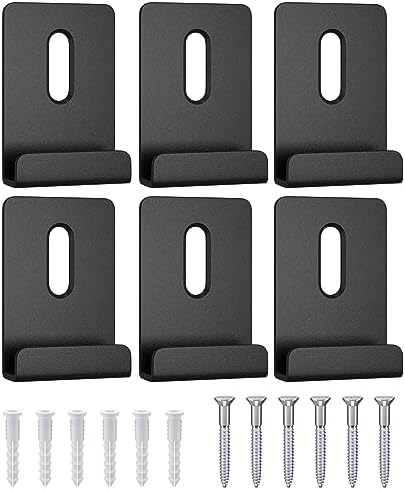 BAGTeck 6Pcs Metal Mirror Clips Wide Channel Mirror Hanger Clip Kit Large Heavy Retainer Clips for Mirrors with Screw Mirror Clips for Wall Mounting Frameless Mirror Billboard Displays Tile Display