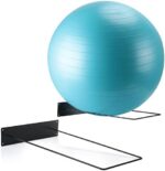 BBTO 2 Pcs 16.6'' x 12'' x 2.7'' Exercise Ball Holder Metal Wire Yoga Ball Storage Rack Stability Wall Mounted Ball Stand Workout Sports Equipment Organizer for Home Gym Garage Studio