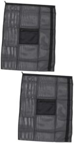 BESPORTBLE 2pcs soccer mesh net football carrying bag net bag sports ball bag drawstring storage bag mesh bag High capacity basketball bag