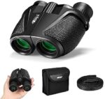 BIJIA 12 x 25 HD Compact Binoculars for Adults and Kids, Easy to Focus, BAK4 Prism, FMC Lens, Waterproof, Travel, Hiking, Bird Watching, Hunting, Concerts